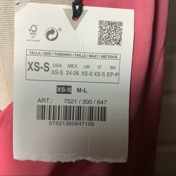 ZARA Maxi Dress Pink Sz XS/S Ruffle V Neck Stappy Feminine Chic Boho Cowgirl - Picture 10 of 14